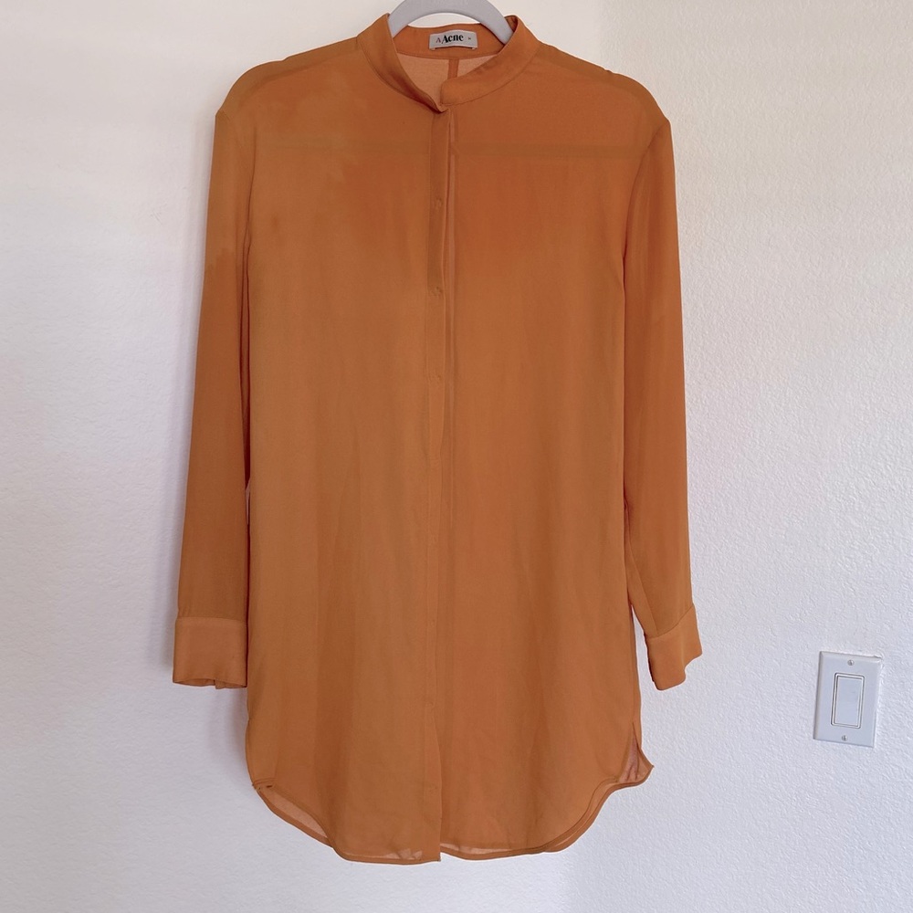 Acne Studios long Shirt with Back Slit, Size 34